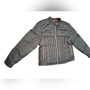 Pelle Pelle Black Quilted Down Jacket Mens Small Womens M